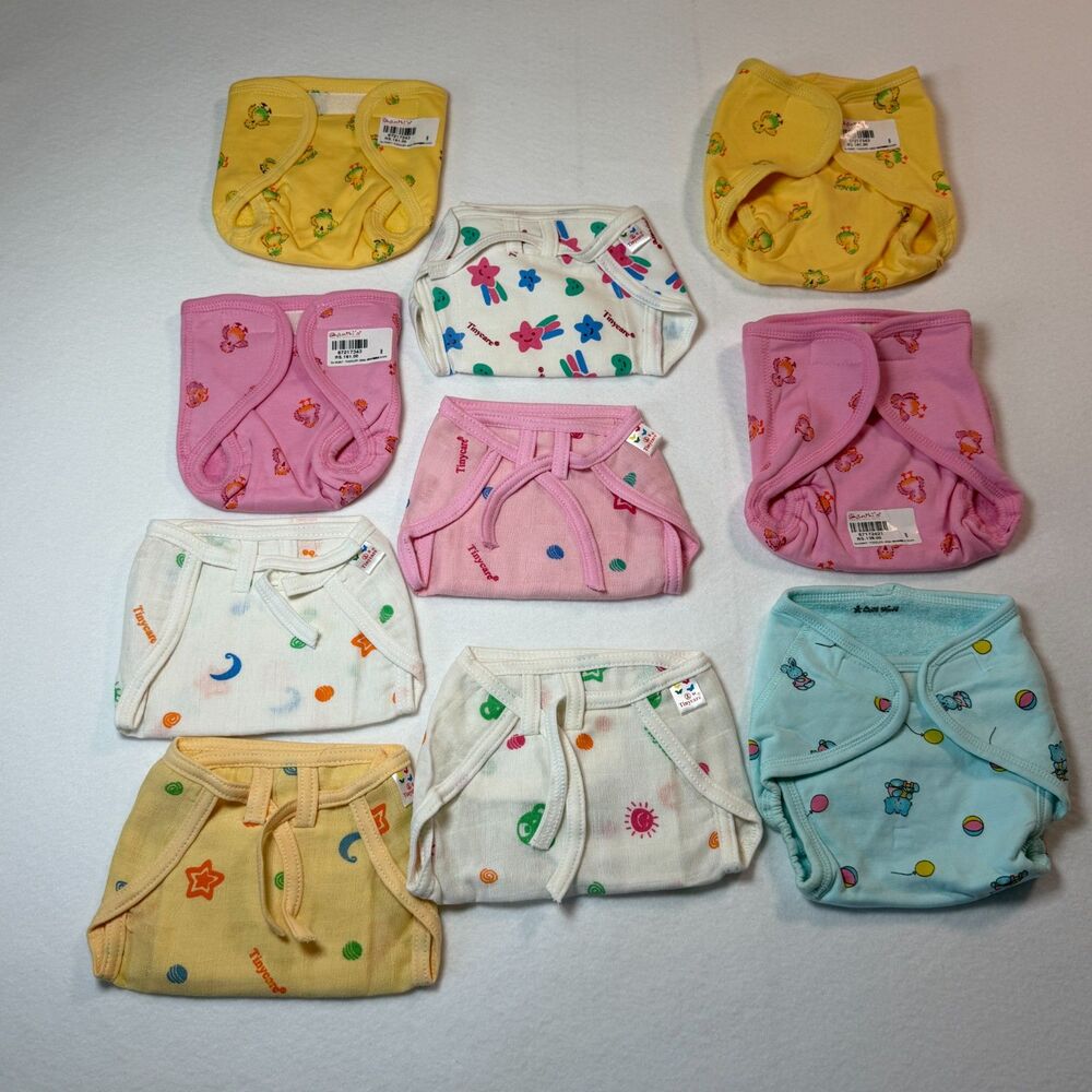 Tinycare Cloth Diaper Lot 10 New Infant Toddler Reusable Washable Covers